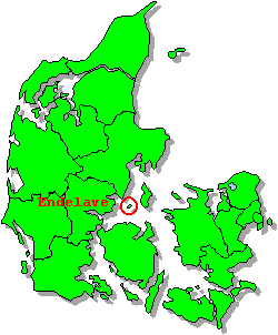 Danmarkskort med Endelave indtegnet